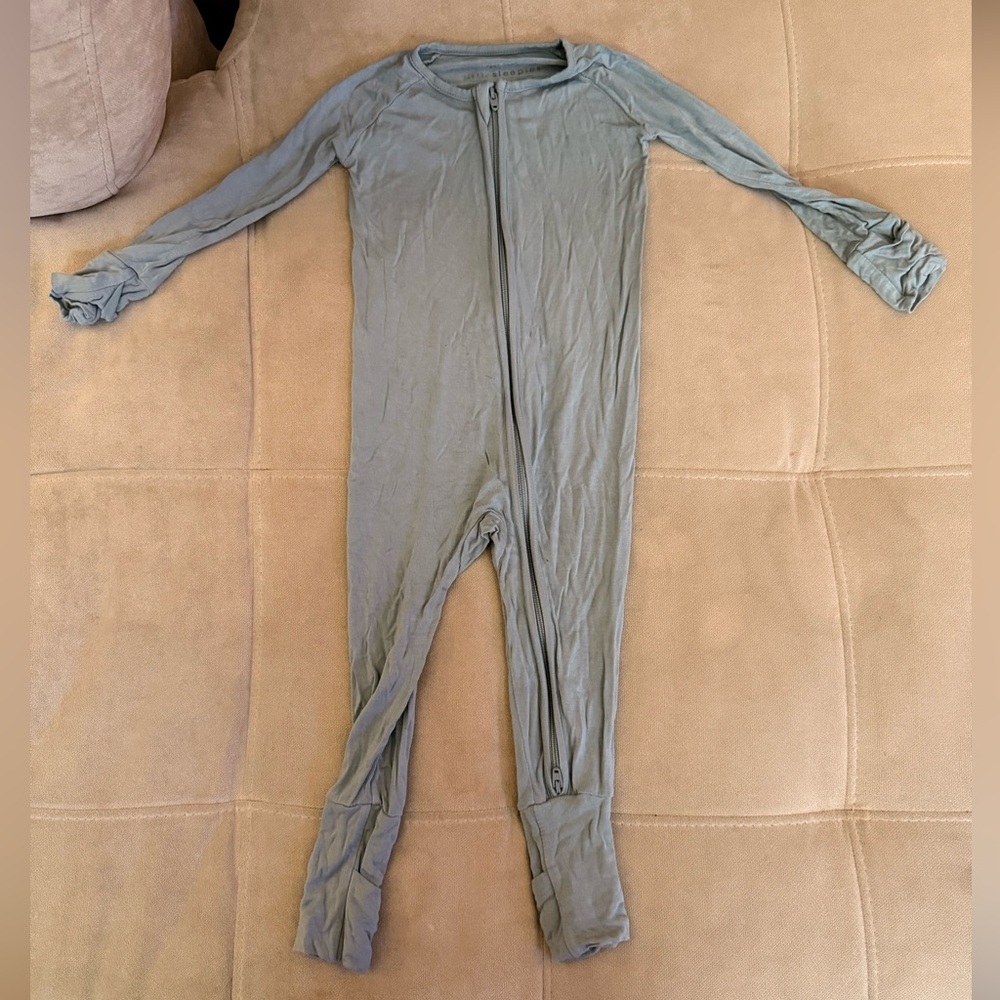 Little Sleepies Zippy Kids One Piece in light green